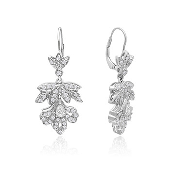 Diamond drop earrings
